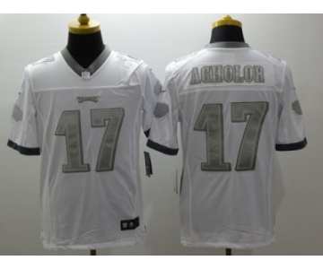 Nike Philadelphia Eagles #17 Nelson Agholor Platinum White Jerseys[Game]