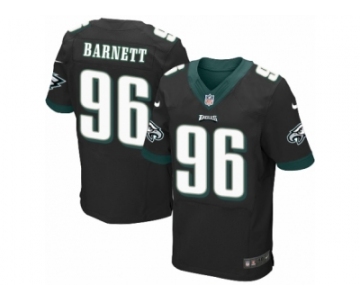 Men's Nike Philadelphia Eagles #96 Derek Barnett Elite Black Alternate NFL Jersey