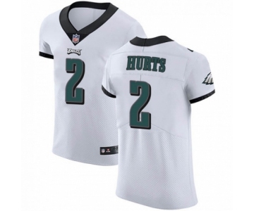 Philadelphia Eagles #2 Jalen Hurts White Vapor Untouchable Elite Player Football Jersey