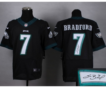 nike nfl jerseys philadelphia eagles #7 bradford black[Elite bradford][signature]