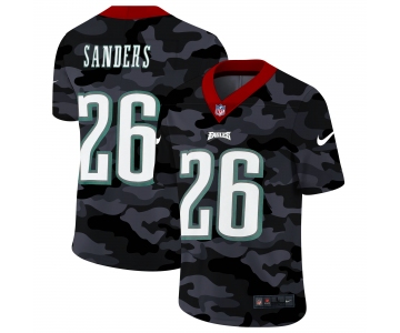 Men New Nike Philadelphia Eagles #26 Sanders 2020 Nike Camo Salute to Service Limited