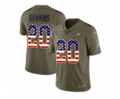 Men Nike Philadelphia Eagles #20 Brian Dawkins Limited Olive USA Flag 2017 Salute to Service NFL Jersey Men Nike Philadelphia Eagles #20 Brian Dawkins Limited Olive USA Flag 2017 Salute to Service NFL Jersey