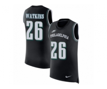 Men Nike Philadelphia Eagles #26 Jaylen Watkins Black Rush Player Name & Number Tank Top NFL Jersey