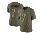 Men Nike Philadelphia Eagles #7 Ron Jaworski Limited Olive Camo 2017 Salute to Service NFL Jersey Men Nike Philadelphia Eagles #7 Ron Jaworski Limited Olive Camo 2017 Salute to Service NFL Jersey