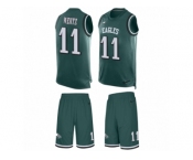 Men's Nike Philadelphia Eagles #11 Carson Wentz Limited Midnight Green Tank Top Suit NFL Jersey