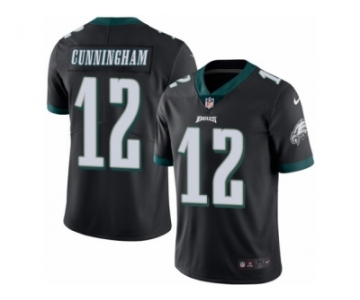 Men's Nike Philadelphia Eagles #12 Randall Cunningham Limited Black Rush NFL Jersey