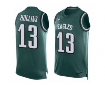 Men's Nike Philadelphia Eagles #13 Mack Hollins Limited Midnight Green Player Name & Number Tank Top NFL Jersey