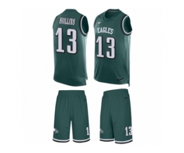 Men's Nike Philadelphia Eagles #13 Mack Hollins Limited Midnight Green Tank Top Suit NFL Jersey