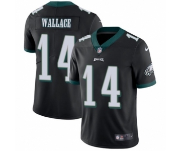 Men's Nike Philadelphia Eagles #14 Mike Wallace Black Alternate Vapor Untouchable Limited Player NFL Jersey