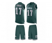 Men's Nike Philadelphia Eagles #17 Nelson Agholor Limited Midnight Green Tank Top Suit NFL Jersey