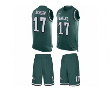 Men's Nike Philadelphia Eagles #17 Nelson Agholor Limited Midnight Green Tank Top Suit NFL Jersey