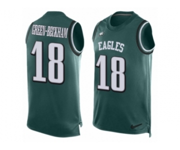 Men's Nike Philadelphia Eagles #18 Dorial Green-Beckham Limited Midnight Green Player Name & Number Tank Top NFL Jersey
