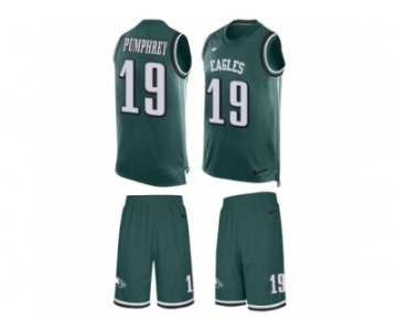 Men's Nike Philadelphia Eagles #19 Donnel Pumphrey Limited Midnight Green Tank Top Suit NFL Jersey