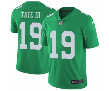 Men's Nike Philadelphia Eagles #19 Golden Tate III Limited Green Rush Vapor Untouchable NFL Jersey