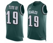 Men's Nike Philadelphia Eagles #19 Golden Tate III Limited Midnight Green Player Name & Number Tank Top NFL Jersey Men's Nike Philadelphia Eagles #19 Golden Tate III Limited Midnight Green Player Name & Number Tank Top NFL Jersey