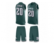 Men's Nike Philadelphia Eagles #20 Brian Dawkins Limited Midnight Green Tank Top Suit NFL Jersey
