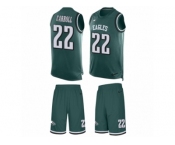Men's Nike Philadelphia Eagles #22 Nolan Carroll Limited Midnight Green Tank Top Suit NFL Jersey