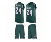Men's Nike Philadelphia Eagles #24 Ryan Mathews Limited Midnight Green Tank Top Suit NFL Jersey