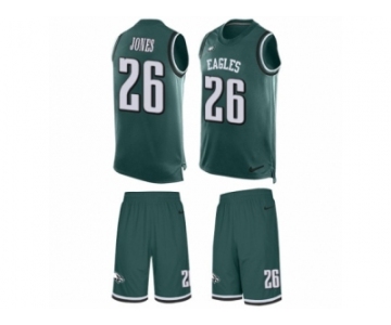 Men's Nike Philadelphia Eagles #26 Sidney Jones Limited Midnight Green Tank Top Suit NFL Jersey