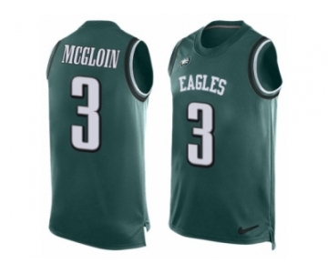 Men's Nike Philadelphia Eagles #3 Matt McGloin Limited Midnight Green Player Name & Number Tank Top NFL Jersey