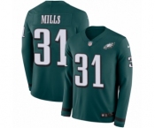 Men's Nike Philadelphia Eagles #31 Jalen Mills Limited Green Therma Long Sleeve NFL Jersey Men's Nike Philadelphia Eagles #31 Jalen Mills Limited Green Therma Long Sleeve NFL Jersey