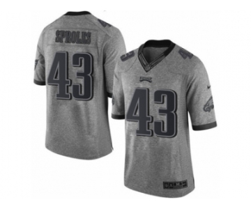 Men's Nike Philadelphia Eagles #43 Darren Sproles Limited Gray Gridiron NFL Jersey