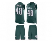Men's Nike Philadelphia Eagles #48 Wes Hopkins Limited Midnight Green Tank Top Suit NFL Jersey