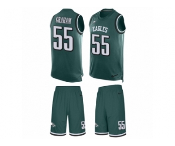 Men's Nike Philadelphia Eagles #55 Brandon Graham Limited Midnight Green Tank Top Suit NFL Jersey