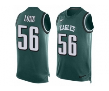 Men's Nike Philadelphia Eagles #56 Chris Long Limited Midnight Green Player Name & Number Tank Top NFL Jersey