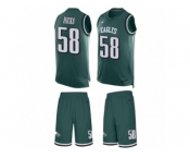 Men's Nike Philadelphia Eagles #58 Jordan Hicks Limited Midnight Green Tank Top Suit NFL Jersey