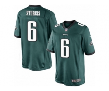 Men's Nike Philadelphia Eagles #6 Caleb Sturgis Limited Midnight Green Team Color NFL Jersey