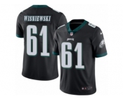 Men's Nike Philadelphia Eagles #61 Stefen Wisniewski Limited Black Rush NFL Jersey