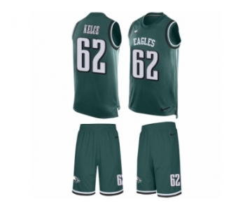 Men's Nike Philadelphia Eagles #62 Jason Kelce Limited Midnight Green Tank Top Suit NFL Jersey