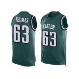 Men's Nike Philadelphia Eagles #63 Dallas Thomas Limited Midnight Green Player Name & Number Tank Top NFL Jersey