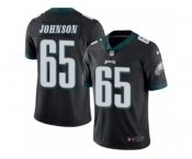 Men's Nike Philadelphia Eagles #65 Lane Johnson Limited Black Rush NFL Jersey