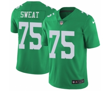 Men's Nike Philadelphia Eagles #75 Josh Sweat Limited Green Rush Vapor Untouchable NFL Jersey