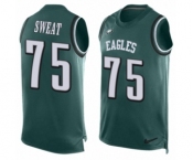 Men's Nike Philadelphia Eagles #75 Josh Sweat Limited Midnight Green Player Name & Number Tank Top NFL Jersey Men's Nike Philadelphia Eagles #75 Josh Sweat Limited Midnight Green Player Name & Number Tank Top NFL Jersey