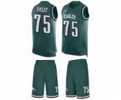 Men's Nike Philadelphia Eagles #75 Josh Sweat Limited Midnight Green Tank Top Suit NFL Jersey Men's Nike Philadelphia Eagles #75 Josh Sweat Limited Midnight Green Tank Top Suit NFL Jersey