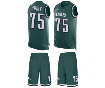 Men's Nike Philadelphia Eagles #75 Josh Sweat Limited Midnight Green Tank Top Suit NFL Jersey