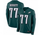 Men's Nike Philadelphia Eagles #77 Michael Bennett Limited Green Therma Long Sleeve NFL Jersey Men's Nike Philadelphia Eagles #77 Michael Bennett Limited Green Therma Long Sleeve NFL Jersey