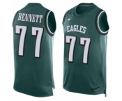 Men's Nike Philadelphia Eagles #77 Michael Bennett Limited Midnight Green Player Name & Number Tank Top NFL Jersey Men's Nike Philadelphia Eagles #77 Michael Bennett Limited Midnight Green Player Name & Number Tank Top NFL Jersey
