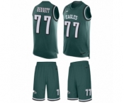 Men's Nike Philadelphia Eagles #77 Michael Bennett Limited Midnight Green Tank Top Suit NFL Jersey Men's Nike Philadelphia Eagles #77 Michael Bennett Limited Midnight Green Tank Top Suit NFL Jersey