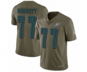 Men's Nike Philadelphia Eagles #77 Michael Bennett Limited Olive 2017 Salute to Service NFL Jersey Men's Nike Philadelphia Eagles #77 Michael Bennett Limited Olive 2017 Salute to Service NFL Jersey