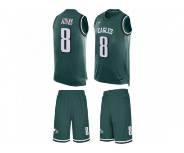 Men's Nike Philadelphia Eagles #8 Donnie Jones Limited Midnight Green Tank Top Suit NFL Jersey