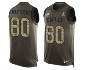 Men's Nike Philadelphia Eagles #80 Jordan Matthews Limited Green Salute to Service Tank Top NFL Jersey Men's Nike Philadelphia Eagles #80 Jordan Matthews Limited Green Salute to Service Tank Top NFL Jersey