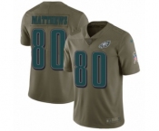 Men's Nike Philadelphia Eagles #80 Jordan Matthews Limited Olive 2017 Salute to Service NFL Jersey Men's Nike Philadelphia Eagles #80 Jordan Matthews Limited Olive 2017 Salute to Service NFL Jersey