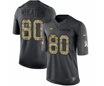 Men's Nike Philadelphia Eagles #80 Markus Wheaton Limited Black 2016 Salute to Service NFL Jersey