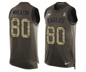 Men's Nike Philadelphia Eagles #80 Markus Wheaton Limited Green Salute to Service Tank Top NFL Jersey