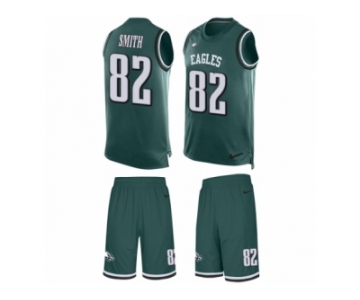Men's Nike Philadelphia Eagles #82 Torrey Smith Limited Midnight Green Tank Top Suit NFL Jersey