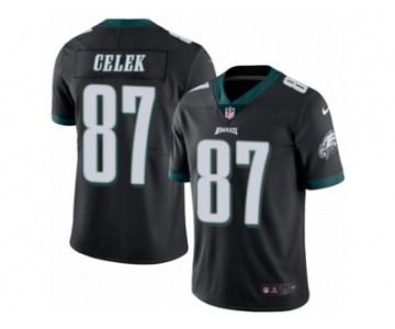 Men's Nike Philadelphia Eagles #87 Brent Celek Limited Black Rush NFL Jersey